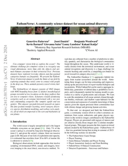 FathomVerse: A community science dataset for ocean animal discovery