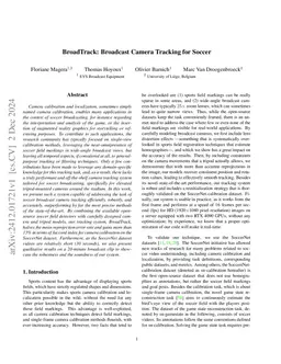BroadTrack: Broadcast Camera Tracking for Soccer