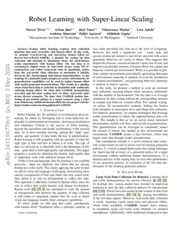 Robot Learning with Super-Linear Scaling