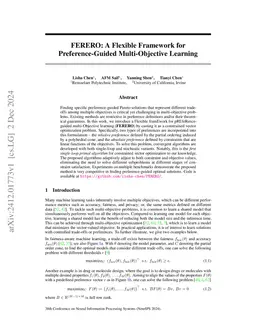 FERERO: A Flexible Framework for Preference-Guided Multi-Objective
  Learning