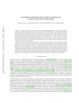 Transfer Learning for Control Systems via Neural Simulation Relations