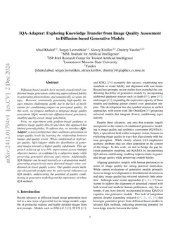 IQA-Adapter: Exploring Knowledge Transfer from Image Quality Assessment to Diffusion-based Generative Models