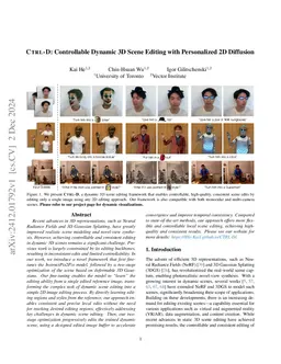 CTRL-D: Controllable Dynamic 3D Scene Editing with Personalized 2D
  Diffusion