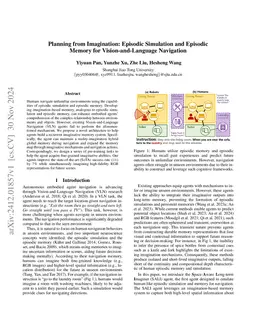 Planning from Imagination: Episodic Simulation and Episodic Memory for
  Vision-and-Language Navigation
