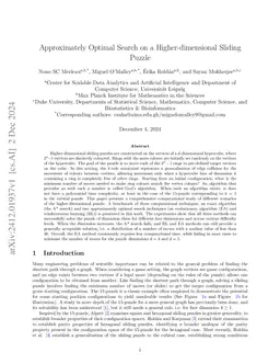 Approximately Optimal Search on a Higher-dimensional Sliding Puzzle