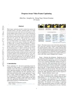 Progress-Aware Video Frame Captioning