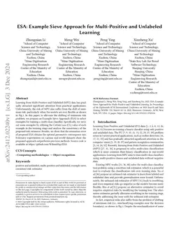 ESA: Example Sieve Approach for Multi-Positive and Unlabeled Learning