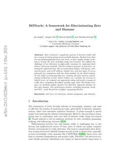 BOTracle: A framework for Discriminating Bots and Humans