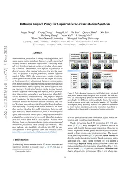 Diffusion Implicit Policy for Unpaired Scene-aware Motion Synthesis