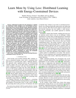 Learn More by Using Less: Distributed Learning with Energy-Constrained Devices