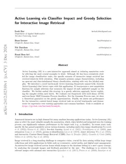 Active Learning via Classifier Impact and Greedy Selection for
  Interactive Image Retrieval