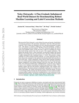 Noisy Ostracods: A Fine-Grained, Imbalanced Real-World Dataset for
  Benchmarking Robust Machine Learning and Label Correction Methods