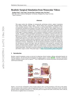 Realistic Surgical Simulation from Monocular Videos