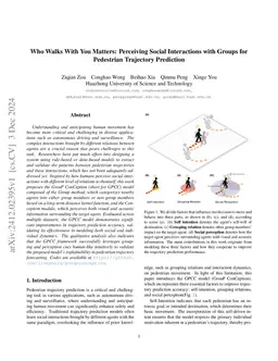 Who Walks With You Matters: Perceiving Social Interactions with Groups
  for Pedestrian Trajectory Prediction