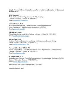 Graph-Powered Defense: Controller Area Network Intrusion Detection for Unmanned Aerial Vehicles