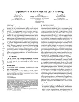 Explainable CTR Prediction via LLM Reasoning
