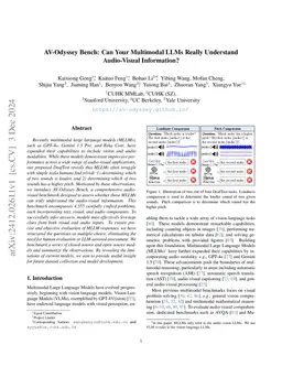 AV-Odyssey Bench: Can Your Multimodal LLMs Really Understand
  Audio-Visual Information?
