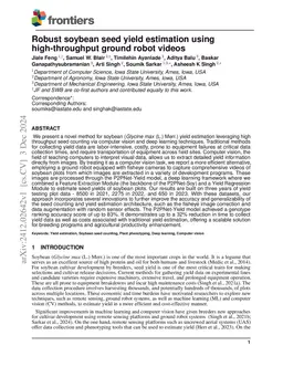Robust soybean seed yield estimation using high-throughput ground robot
  videos