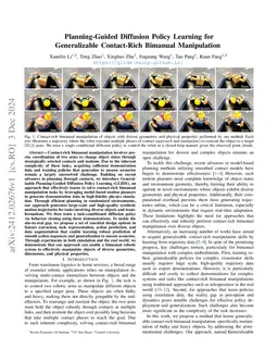 Planning-Guided Diffusion Policy Learning for Generalizable Contact-Rich Bimanual Manipulation