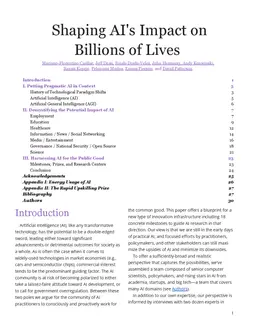 Shaping AI's Impact on Billions of Lives