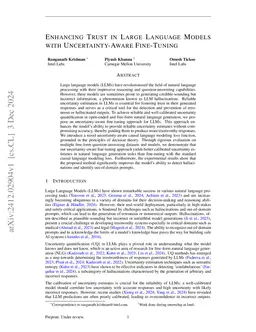 Enhancing Trust in Large Language Models with Uncertainty-Aware
  Fine-Tuning