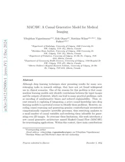 MACAW: A Causal Generative Model for Medical Imaging