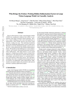 Who Brings the Frisbee: Probing Hidden Hallucination Factors in Large
  Vision-Language Model via Causality Analysis