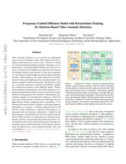 Frequency-Guided Diffusion Model with Perturbation Training for Skeleton-Based Video Anomaly Detection
