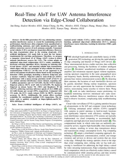 Real-Time AIoT for AAV Antenna Interference Detection via Edge-Cloud Collaboration