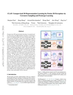 CLAP: Unsupervised 3D Representation Learning for Fusion 3D Perception via Curvature Sampling and Prototype Learning