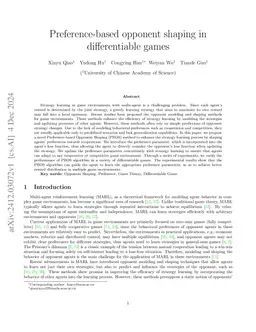 Preference-based opponent shaping in differentiable games