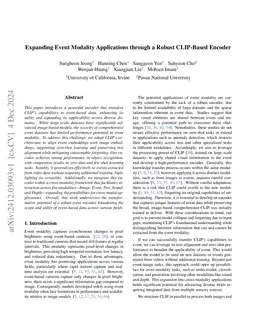 Expanding Event Modality Applications through a Robust CLIP-Based Encoder