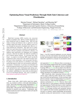 Optimizing Dense Visual Predictions Through Multi-Task Coherence and
  Prioritization