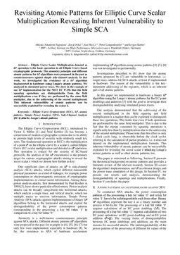 Revisiting Atomic Patterns for Elliptic Curve Scalar Multiplication
  Revealing Inherent Vulnerability to Simple SCA