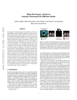 Black-Box Forgery Attacks on Semantic Watermarks for Diffusion Models