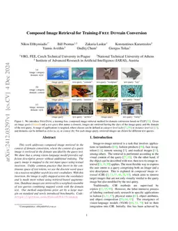 Composed Image Retrieval for Training-Free Domain Conversion