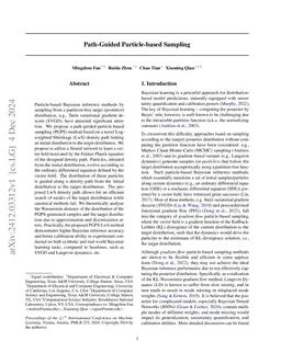 Path-Guided Particle-based Sampling