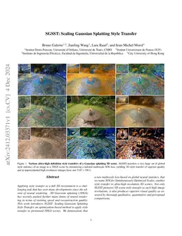 SGSST: Scaling Gaussian Splatting StyleTransfer