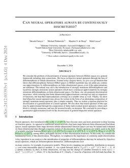 Can neural operators always be continuously discretized?