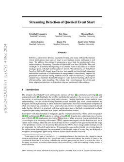 Streaming Detection of Queried Event Start