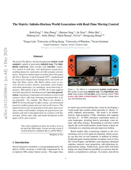 The Matrix: Infinite-Horizon World Generation with Real-Time Moving
  Control