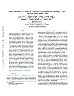 From Individual to Society: A Survey on Social Simulation Driven by
  Large Language Model-based Agents