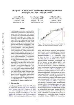 CPTQuant -- A Novel Mixed Precision Post-Training Quantization
  Techniques for Large Language Models