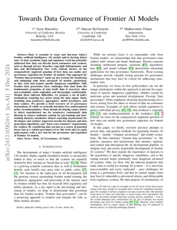 Towards Data Governance of Frontier AI Models