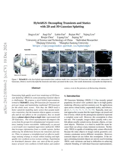 HybridGS: Decoupling Transients and Statics with 2D and 3D Gaussian Splatting