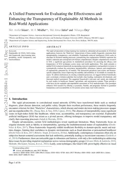 A Unified Framework for Evaluating the Effectiveness and Enhancing the Transparency of Explainable AI Methods in Real-World Applications