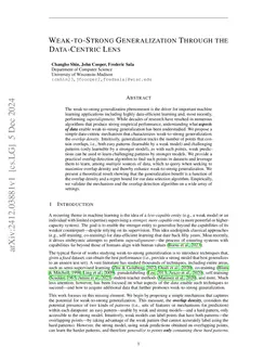 Weak-to-Strong Generalization Through the Data-Centric Lens