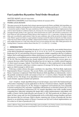 Fast Leaderless Byzantine Total Order Broadcast