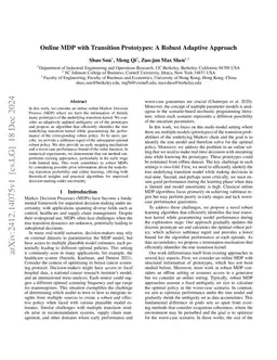 Online MDP with Transition Prototypes: A Robust Adaptive Approach