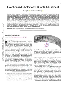 Event-based Photometric Bundle Adjustment